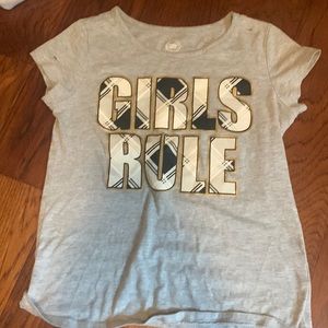 girls rule kids tee